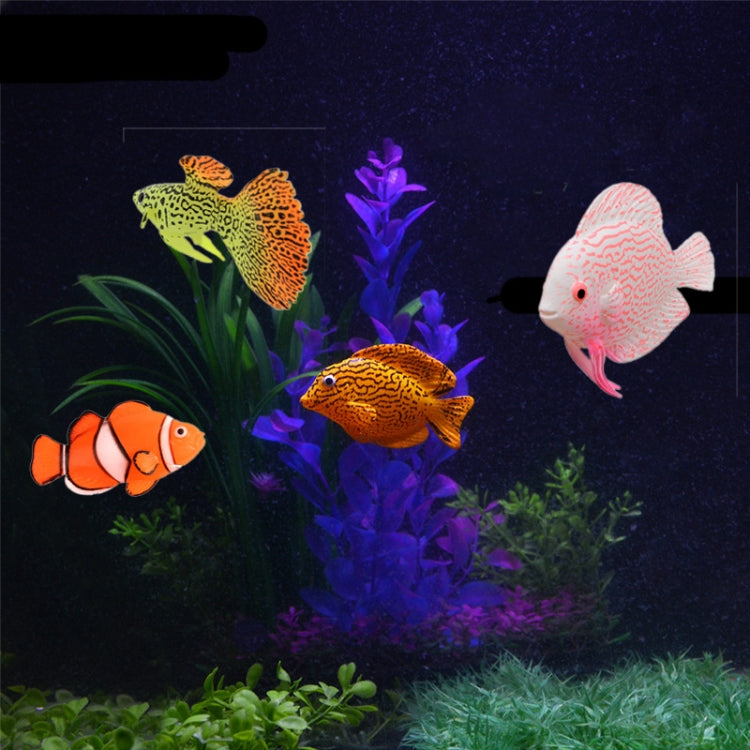 Simulation Luminous Tropical Fish Tank Landscaping Fake Decorations(Ugly Fish  F02)