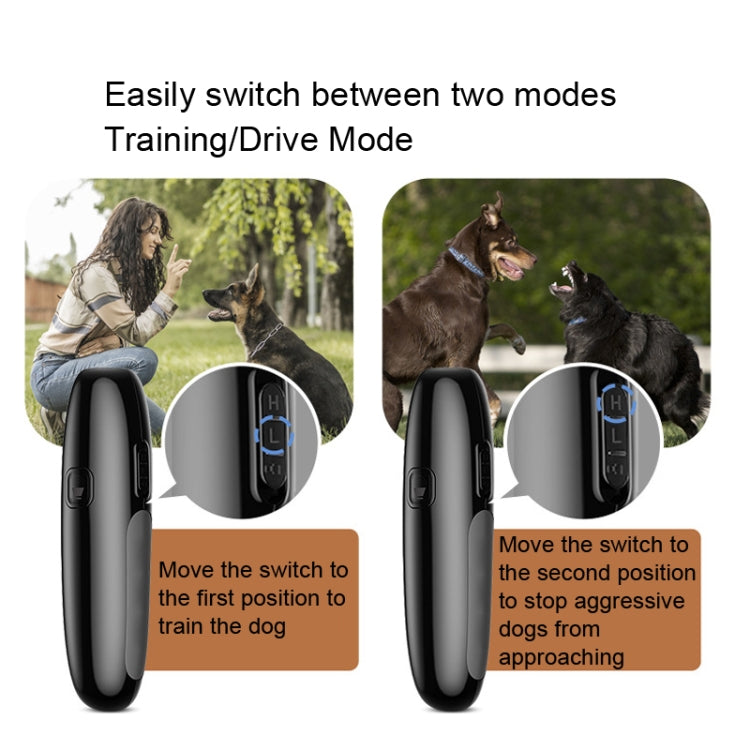 UB100 Ultrasonic Trainer Barking Device Handheld Portable Driving Artifact(Black)