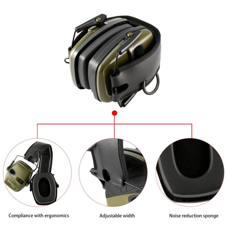 Noise-cancelling Headphones Noise-isolating Earmuffs For Outdoor Work(Green)