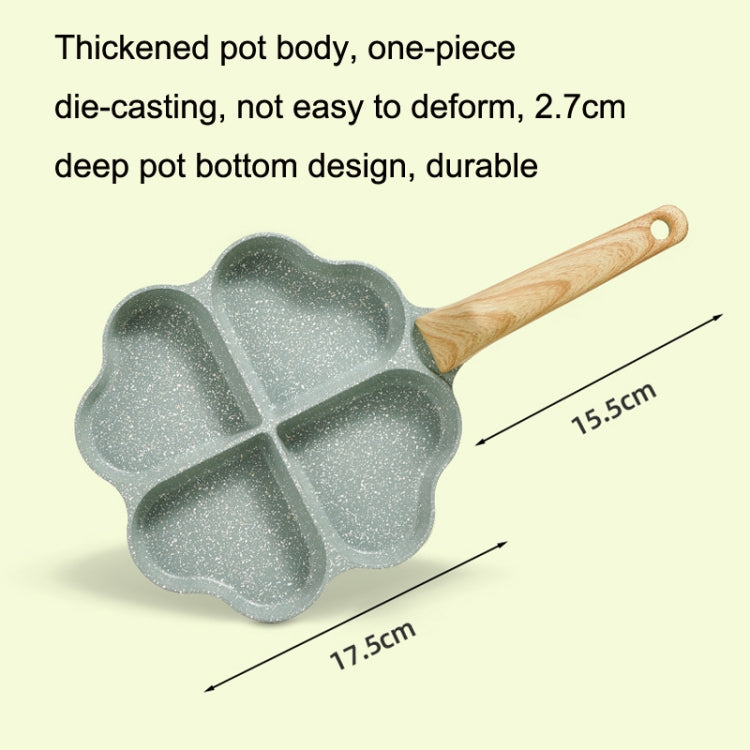 Maifan Stone Love Four-hole Fried Egg Pan Non-Stick Egg Dumpling Pan, Color: Green