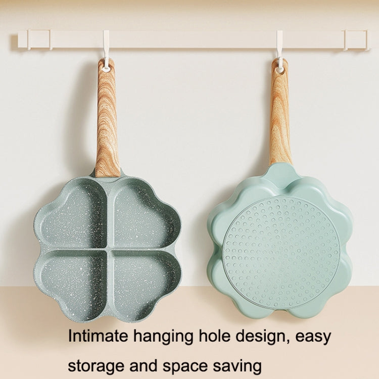 Maifan Stone Love Four-hole Fried Egg Pan Non-Stick Egg Dumpling Pan, Color: Green