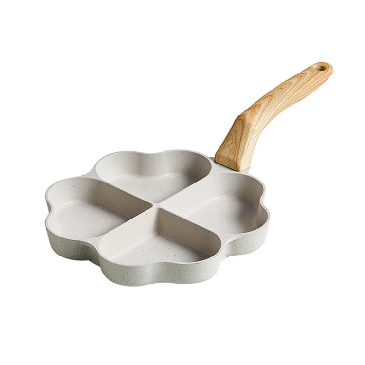 Maifan Stone Love Four-hole Fried Egg Pan Non-Stick Egg Dumpling Pan, Color: White