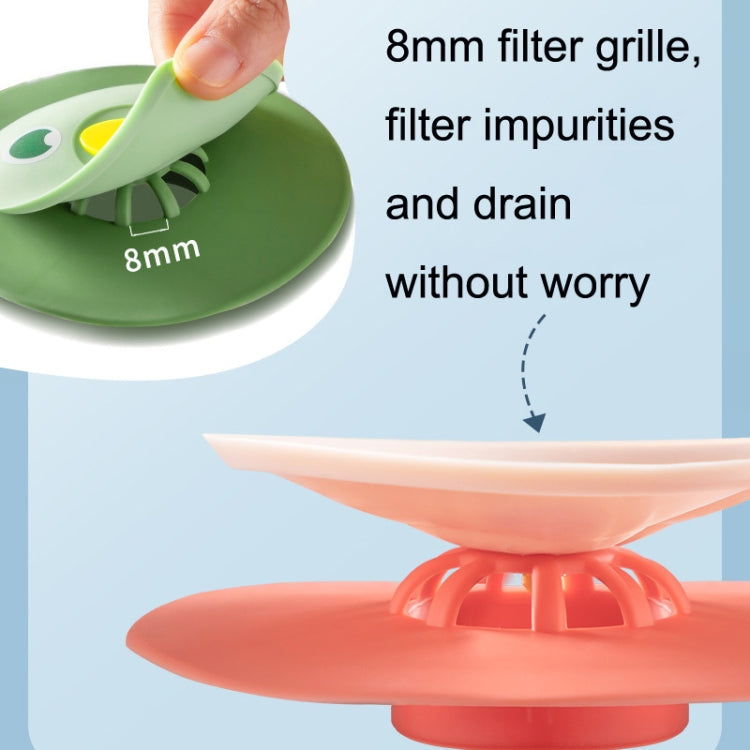 5PCS FY-S14 Floor Drain Deodorizer Sewer Silicone Cover Seal Toilet Insect-proof Hair Toilet Plug(Green)