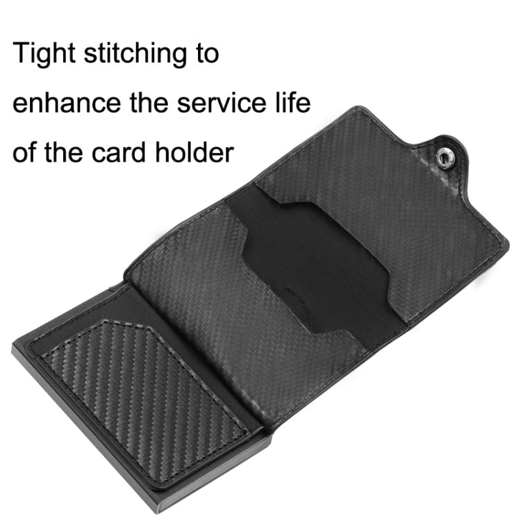 FY2108 Tracker Wallet Metal Card Holder for AirTag, Style: Crazy Horse (Black)