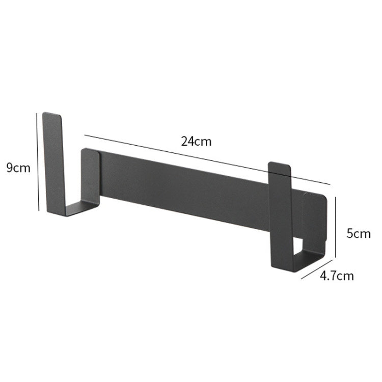 Wall-Mounted Carbon Steel Integrated Pot Lid Holder Kitchen Cutting Board Rack(Black)