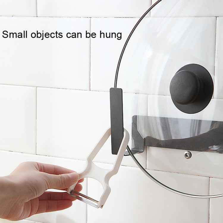 Wall-Mounted Carbon Steel Integrated Pot Lid Holder Kitchen Cutting Board Rack(White)
