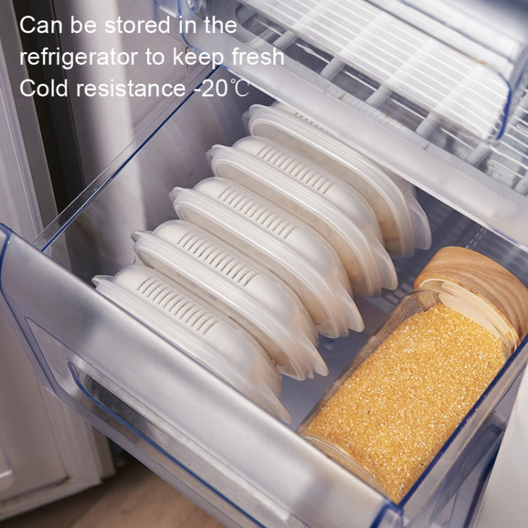 Rice Fresh-Keeping Box Freezable And Reheatable Vegetable Lunch Box(15.5x13.1x3.9cm)