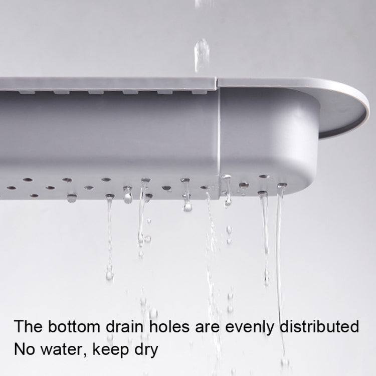 Disassembly With Towel Pole Telescopic Sink Rack(White)