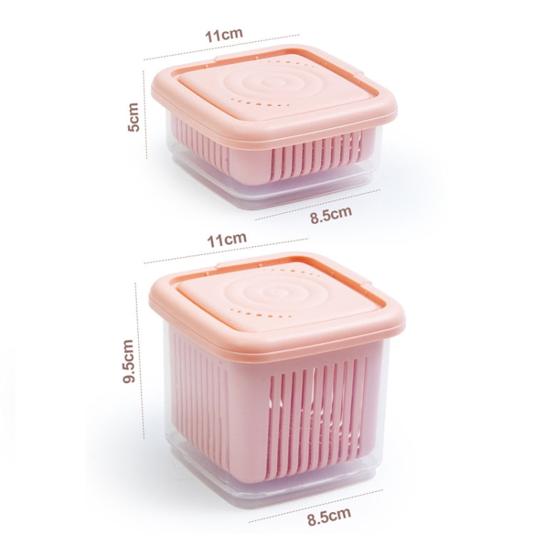 3 PCS Can Be Separated and Drained Fresh Keeping Box, Color: White Large