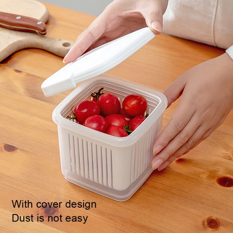 3 PCS Can Be Separated and Drained Fresh Keeping Box, Color: White Large