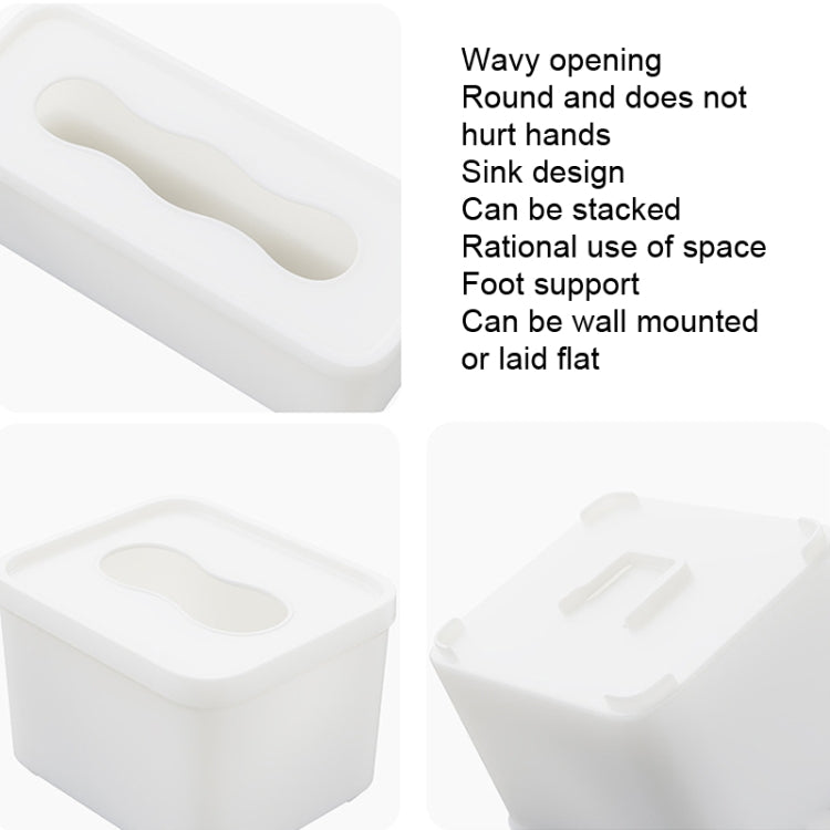 3 PCS Wall Mounted Large Opening Gloves Mask Small Object Storage Box, Style: Small Square