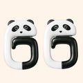 2 PCS Deskside Schoolbag Hook Removable Office Bag Hanger(Panda)