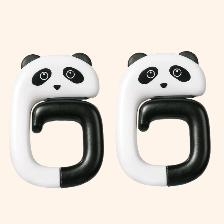 2 PCS Deskside Schoolbag Hook Removable Office Bag Hanger(Panda)