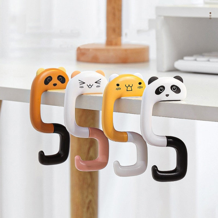 2 PCS Deskside Schoolbag Hook Removable Office Bag Hanger(Kitten)