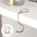3 PCS  Removable Office Desk Side Hook Hanging Bag Hook( Pure Smile)