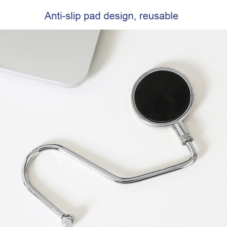 3 PCS  Removable Office Desk Side Hook Hanging Bag Hook( Pure Smile)