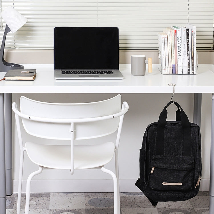3 PCS  Removable Office Desk Side Hook Hanging Bag Hook( Pure Smile)