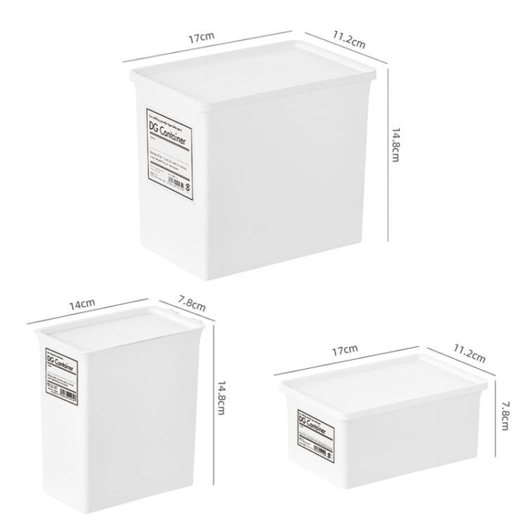 Moisture-proof and Dust-proof Washing Powder Storage Box With Label and Cover, Style: Narrow