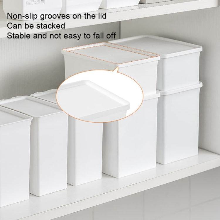 Moisture-proof and Dust-proof Washing Powder Storage Box With Label and Cover, Style: Narrow