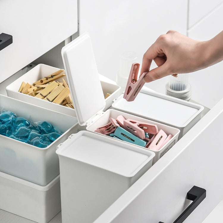 Moisture-proof and Dust-proof Washing Powder Storage Box With Label and Cover, Style: Narrow