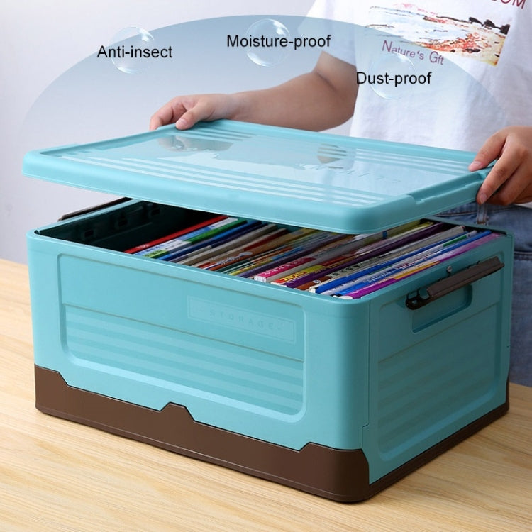 Foldable Book Box Plastic Storage Box, Color: S Sunset Orange