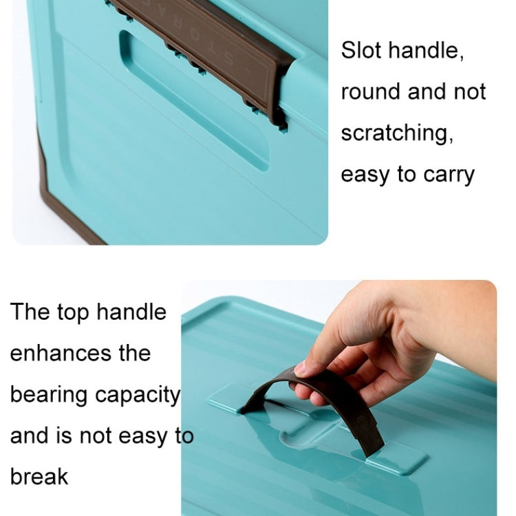 Foldable Book Box Plastic Storage Box, Color: L Sunset Orange