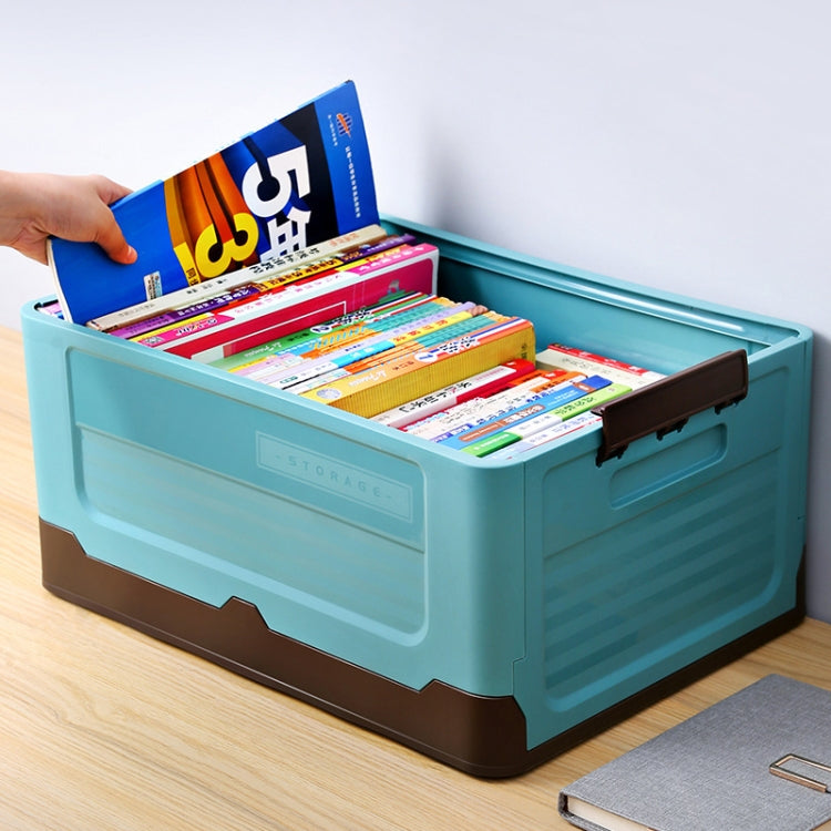 Foldable Book Box Plastic Storage Box, Color: L Sunset Orange