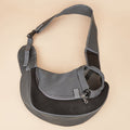 Pet Bag Widened Shoulder Strap Breathable Messenger Cat Bag,Size: Small(Black)
