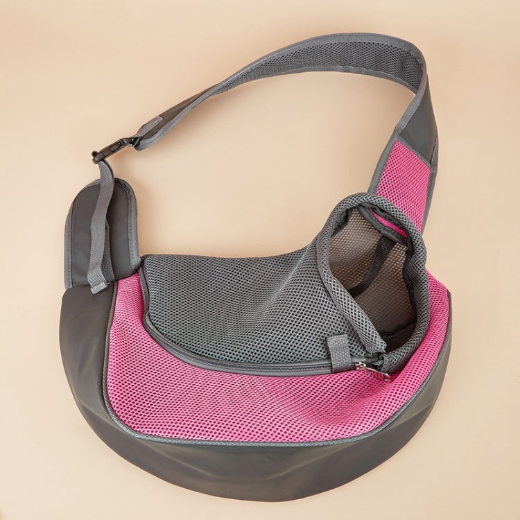 Pet Bag Widened Shoulder Strap Breathable Messenger Cat Bag,Size: Small(Rose Red)