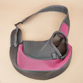 Pet Bag Widened Shoulder Strap Breathable Messenger Cat Bag,Size: Small(Rose Red)