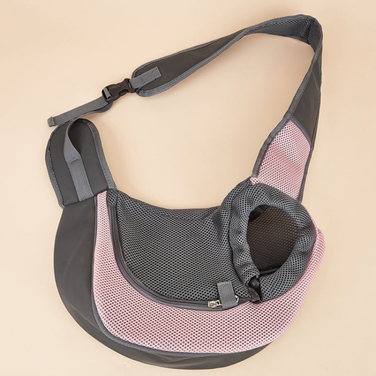 Pet Bag Widened Shoulder Strap Breathable Messenger Cat Bag,Size: Large(Pink)