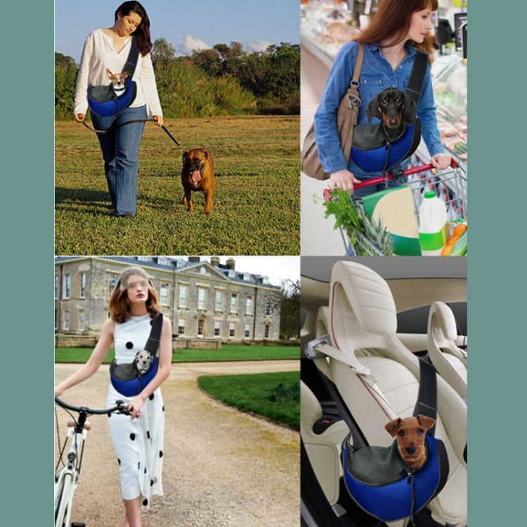 Pet Bag Widened Shoulder Strap Breathable Messenger Cat Bag,Size: Large(Red)
