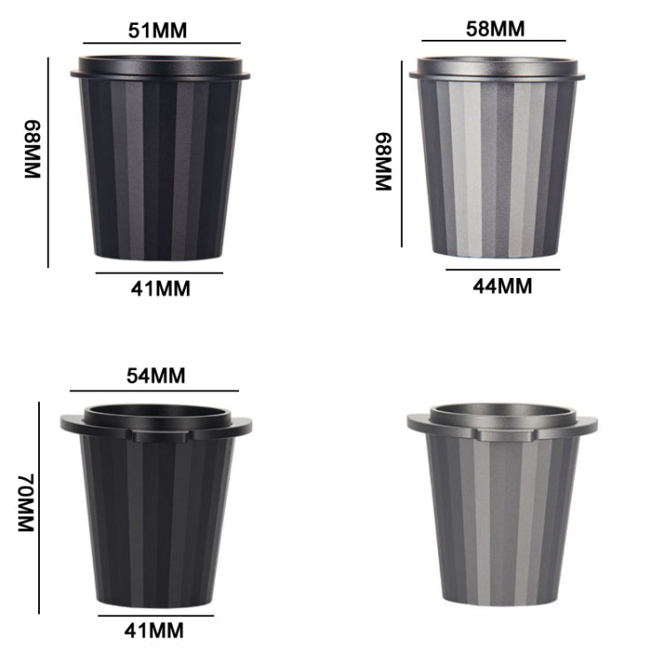 Coffee Machine Powder Cup Sieve Brewing Head Appliance, Color: Dark Black (51mm)