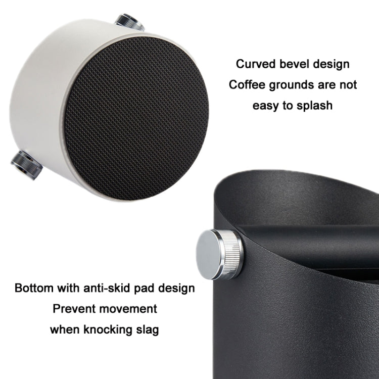 Coffee Waste Bin Milk Tea Residue Recycling Powder Box, Color: Black (Aluminum Alloy)