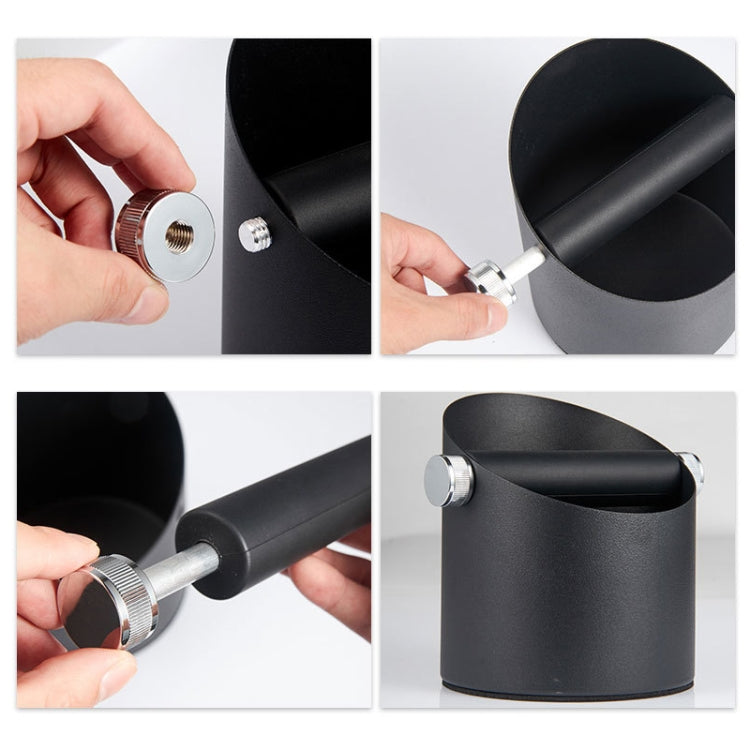 Coffee Waste Bin Milk Tea Residue Recycling Powder Box, Color: Black (Aluminum Alloy)