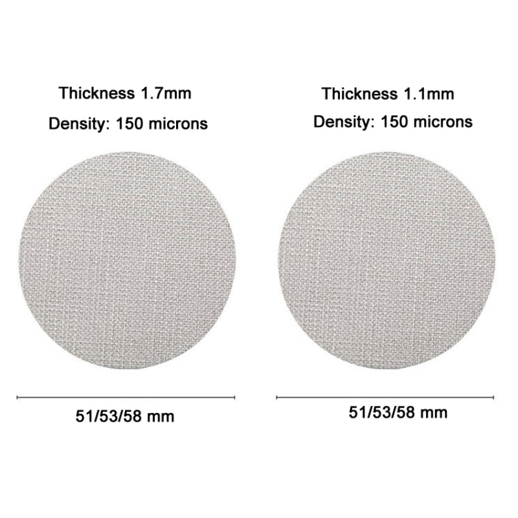Stainless Steel Sintered Sheet Coffee Splash Filter, Size: 53mm x 1.7mm