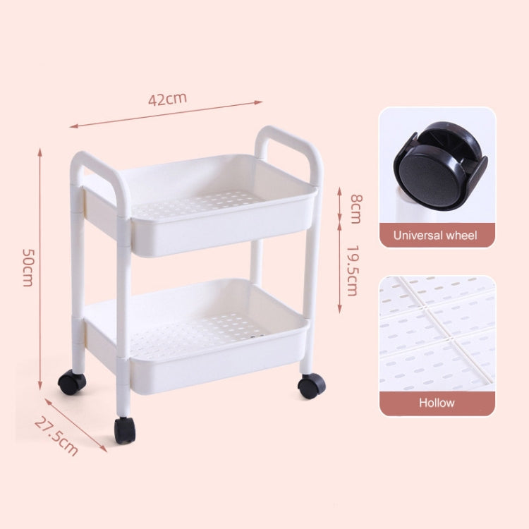 Trolley Storage Rack Multi-layer Movable Snack Rack(White)