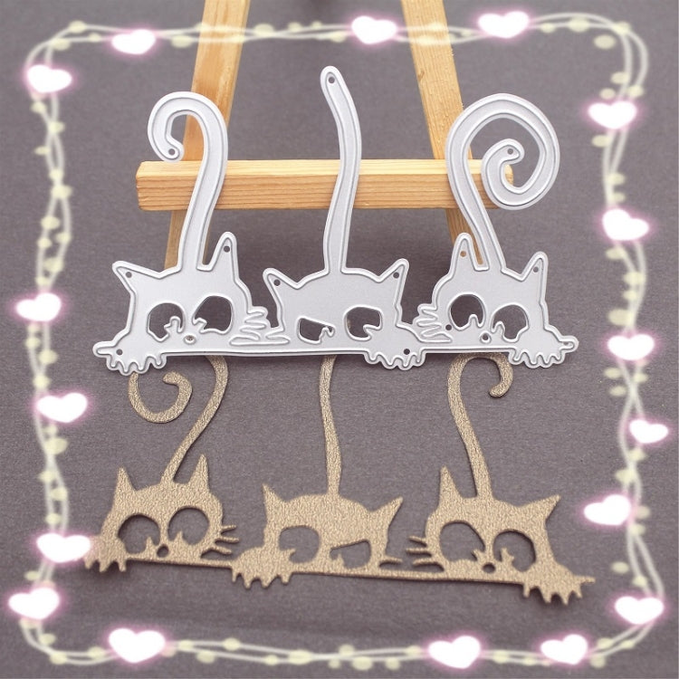 Three Kittens Metal Embossing Cutting Die(67x108mm)