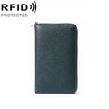 1659 RFID Anti-magnetic Anti-theft Passport Bag Document Bag Wallet(Green)