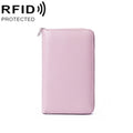 1659 RFID Anti-magnetic Anti-theft Passport Bag Document Bag Wallet(Lotus)