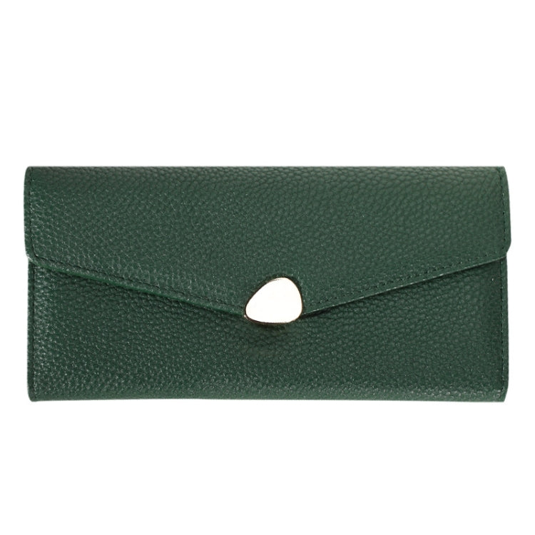 87P Litchi Pattern Multifunctional Large Capacity Wallet Phone Bag(Green)