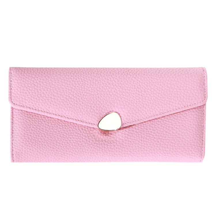 87P Litchi Pattern Multifunctional Large Capacity Wallet Phone Bag(Pink)
