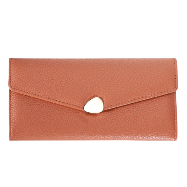 87P Litchi Pattern Multifunctional Large Capacity Wallet Phone Bag(Brown)