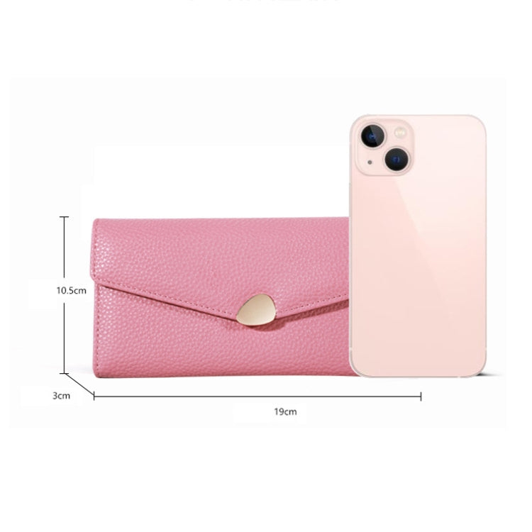 87P Litchi Pattern Multifunctional Large Capacity Wallet Phone Bag(Green)