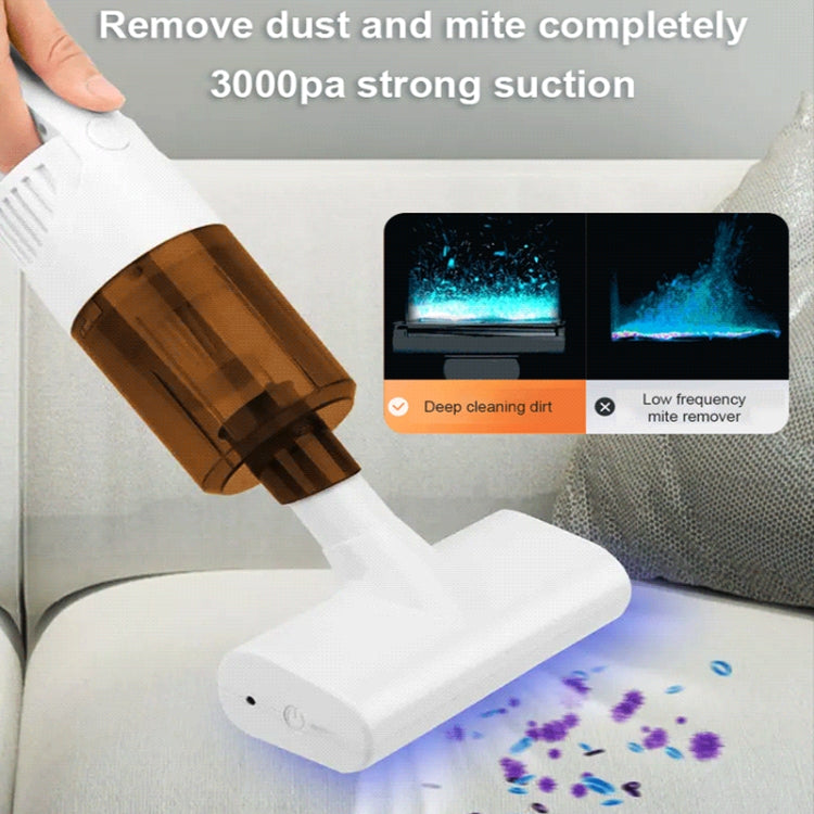 K9T 6W 3000 Pa Wireless Mite Removal Instrument Handheld Portable Vacuum Cleaner(White)