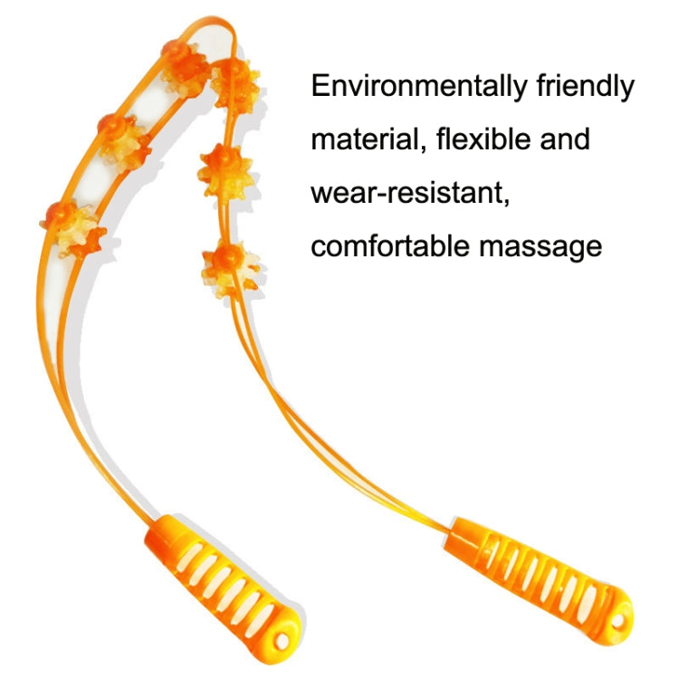 3PCS Plastic Back Puller Shoulder Waist Back Manual Roller Massager, Style: Two Wheels (Yellow)
