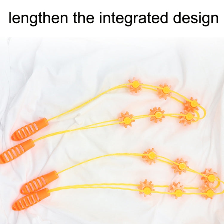 3PCS Plastic Back Puller Shoulder Waist Back Manual Roller Massager, Style: Two Wheels (Yellow)