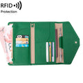 1655 RFID Anti-magnetic Anti-theft Passport Bag Document Bag Card Bag(Dark Green)