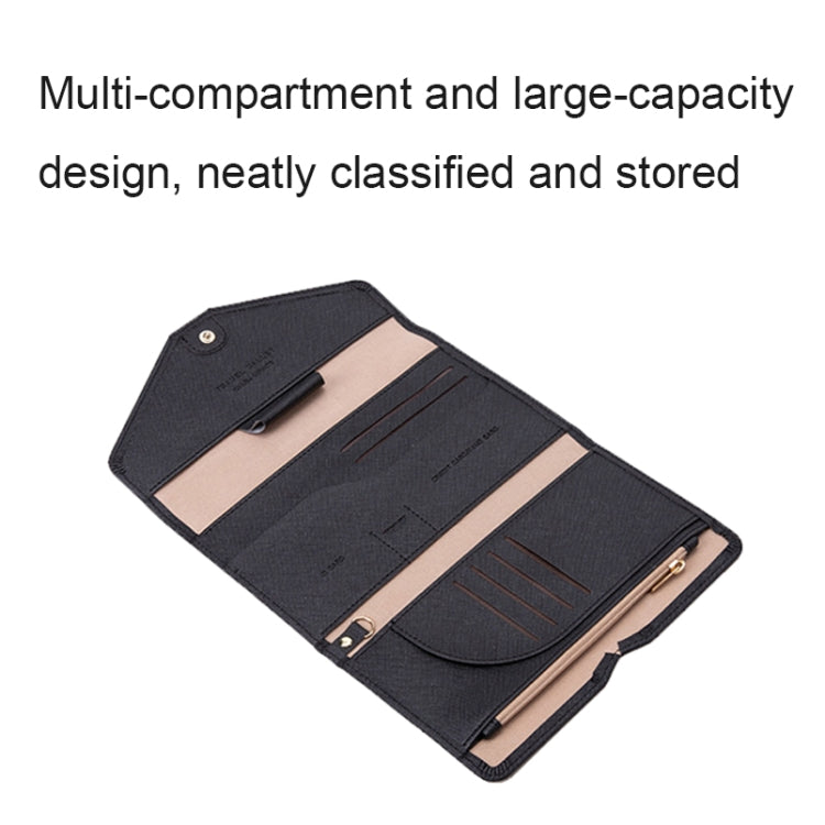 1655 RFID Anti-magnetic Anti-theft Passport Bag Document Bag Card Bag(Black)