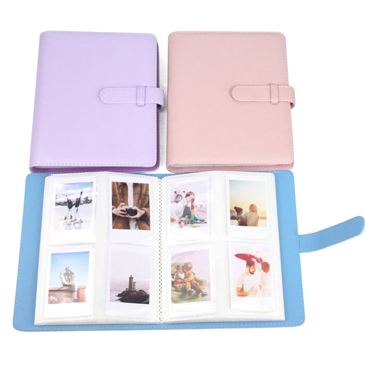 CAIUL 3 Inch PU Leather Photo Album Photo Collection Commemorative Book(Qingkong Blue)